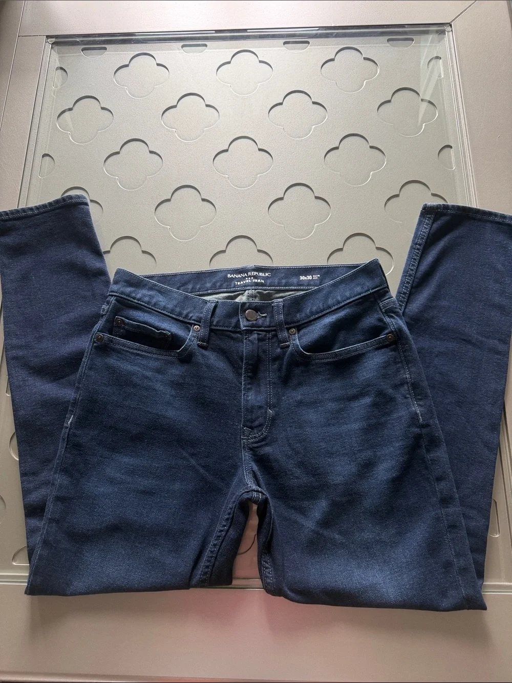 BANANA REPUBLIC Travel Jeans Slim Fit Washed Indigo Stretch Denim Men’s 30x30